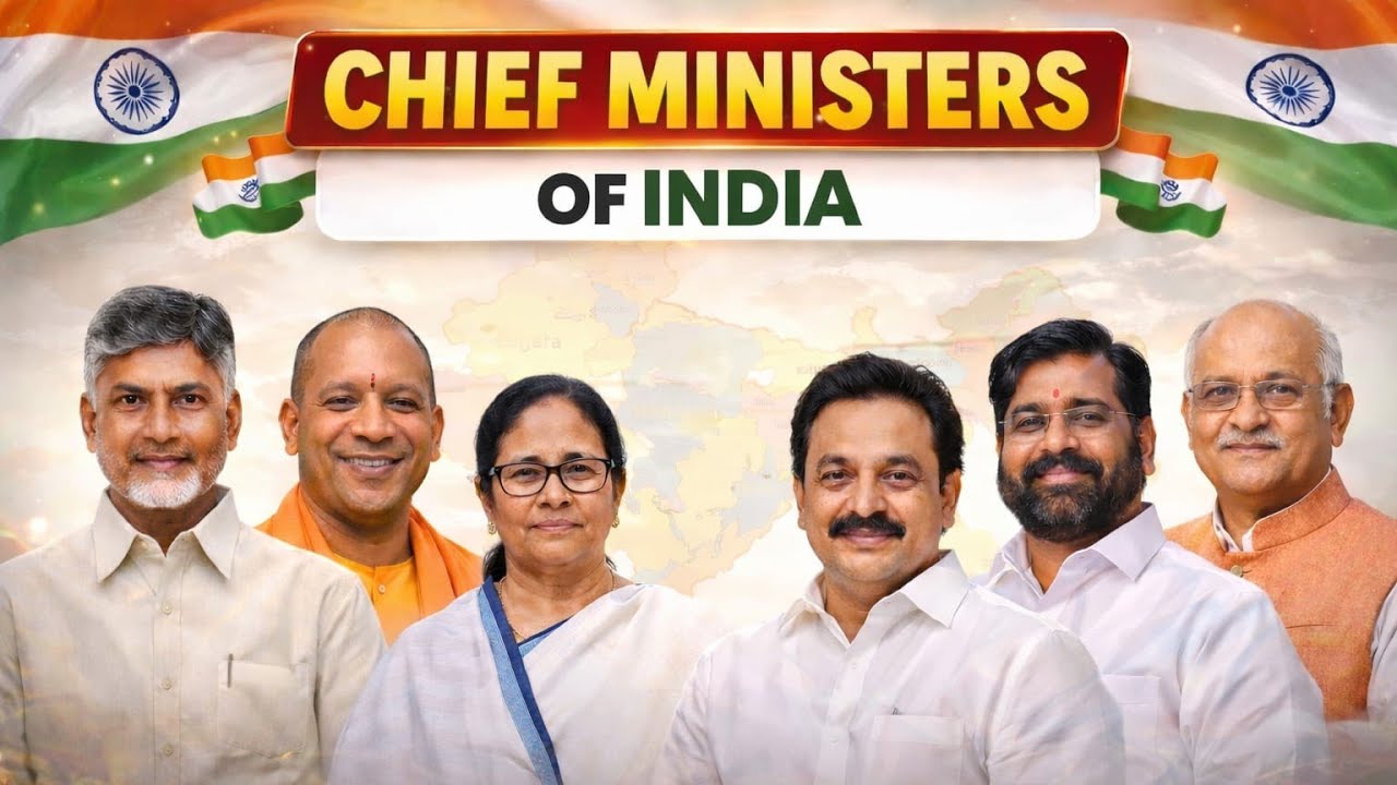 Chief Ministers of All Indian States & UTs | Latest List