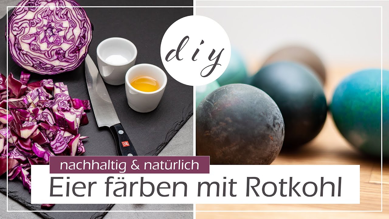 DIY Ostereier färben mit Rotkohl
