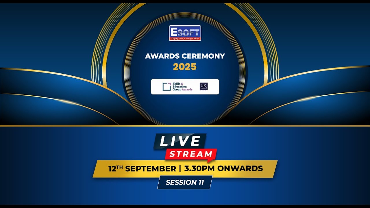 ESOFT Awards Ceremony 2025 - Session 11 Live Broadcast from BMICH. Join us for this proud moment.
