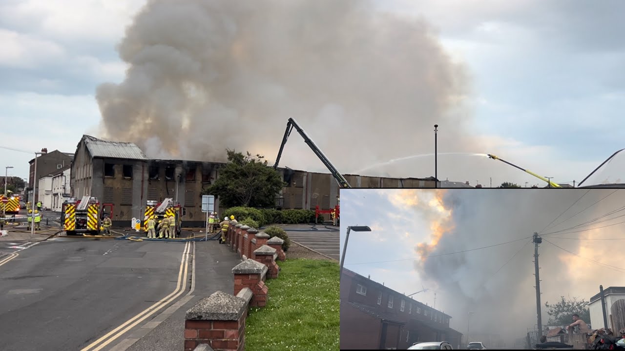 *MAJOR RESPONSE TO BUILDING FIRE IN BLACKPOOL* On Scene Footage + More