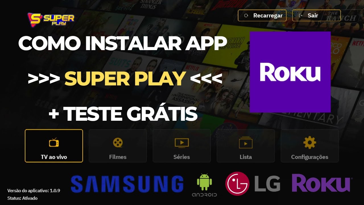 🟣 TUTORIAL COMPLETO: COMO INSTALAR APP SUPER PLAY NA ROKU +, TESTE GR&Aacute;TIS, ATUALIZA&Ccedil;&Atilde;O 2025 !!