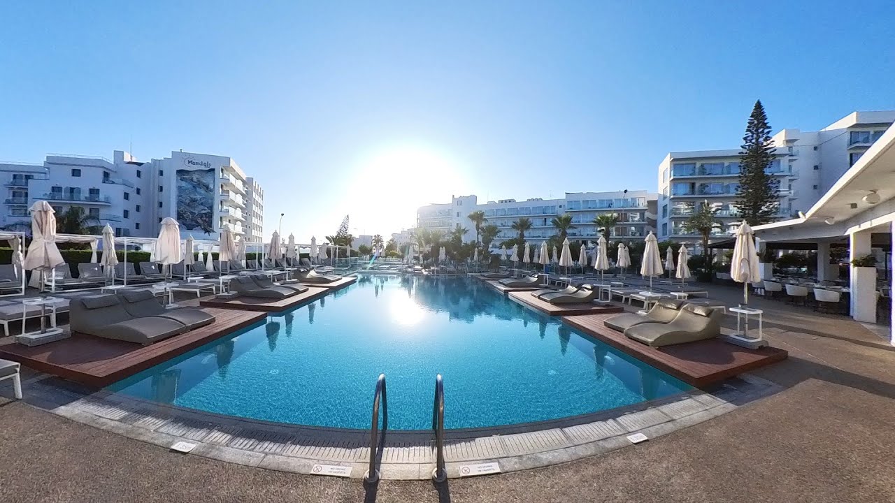 Blue Ivy Hotel & Suites Morning Walk Around The Pool By Virtual-Cyprus.com & Cyprus In The Sun
