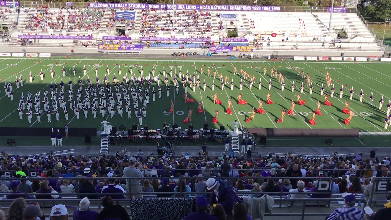 The University of North Alabama Pride of Dixie Marching Band 2017 final performance