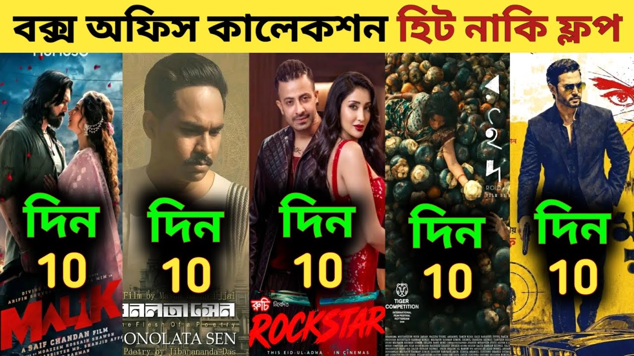 Box Office Collection Of Rockstar,Bonolota Sen,Masud Rana,Malik Movie,Roid Movie | রকস্টার মুভি