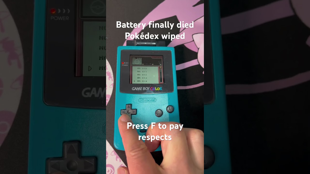 Pok&eacute;mon Pinball battery expired, Pok&eacute;dex wiped clean