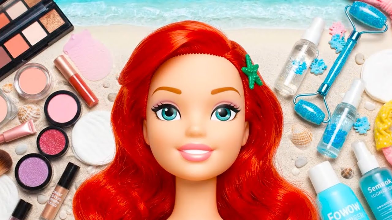 🌊 Ariel ASMR | Creamy Coffee Skincare & Makeup Ritual 🐚☕