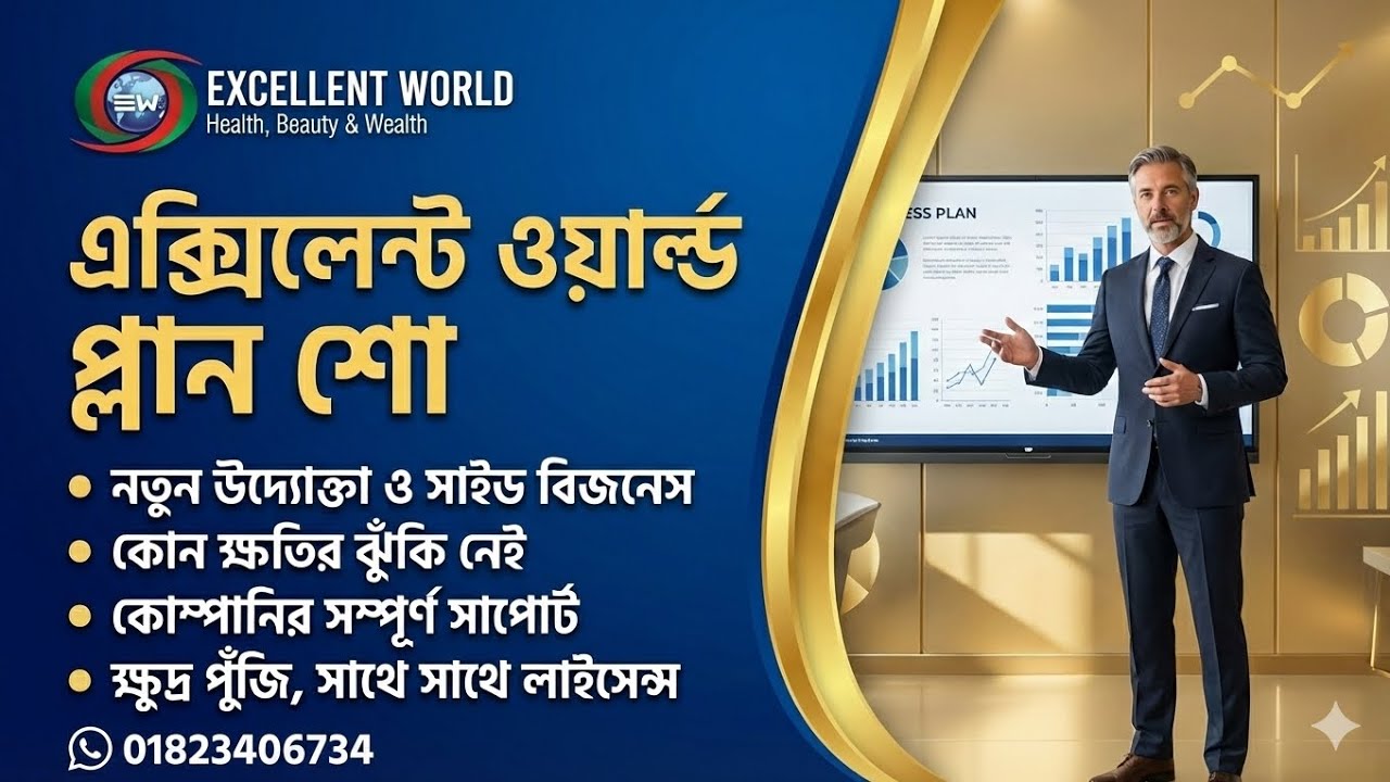 এক্সিলেন্ট ওয়ার্ল্ড প্লান শো। Plan Show | নতুন ব্যবসা বা ইনকামের পথ। কিভাবে একজন উদ্যোক্তা হবেন।