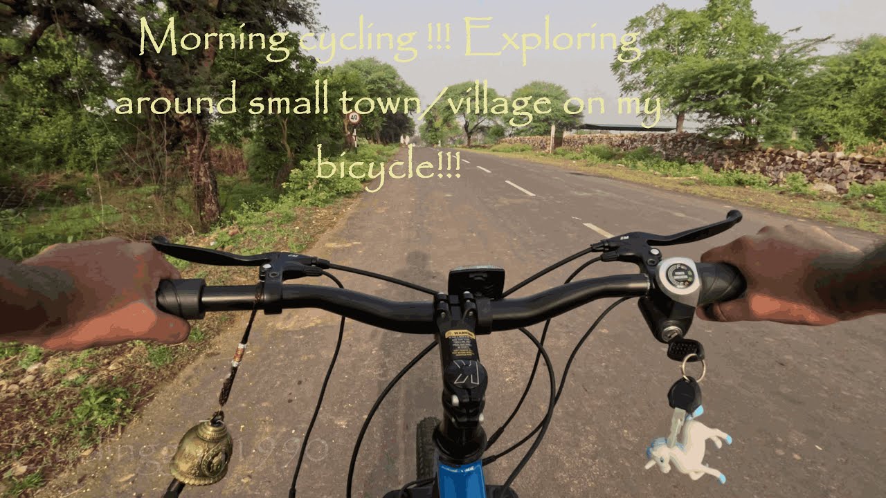 Morning cycling in very small town (village)in India !!! Episode-1