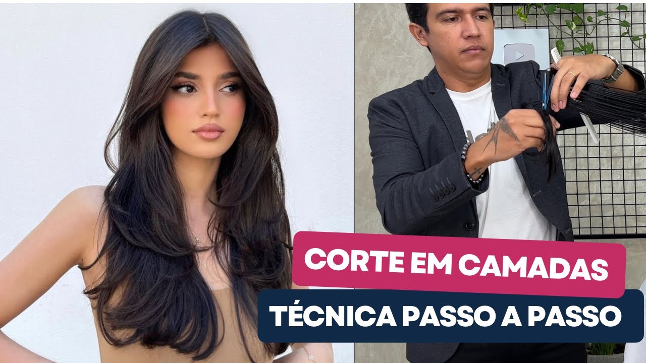 Corte em camadas | Long Layers Haircut For Curly Hair