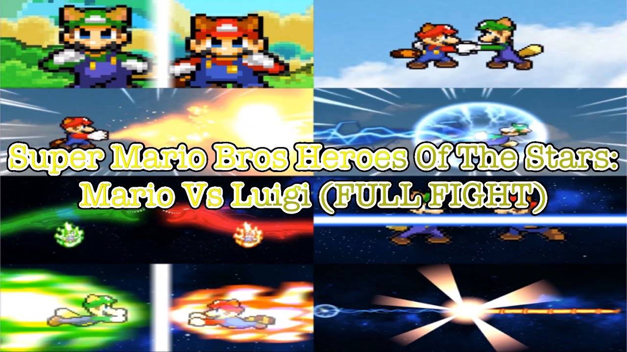 Super Mario Bros Heroes Of The Stars: Mario Vs Luigi (FULL FIGHT)