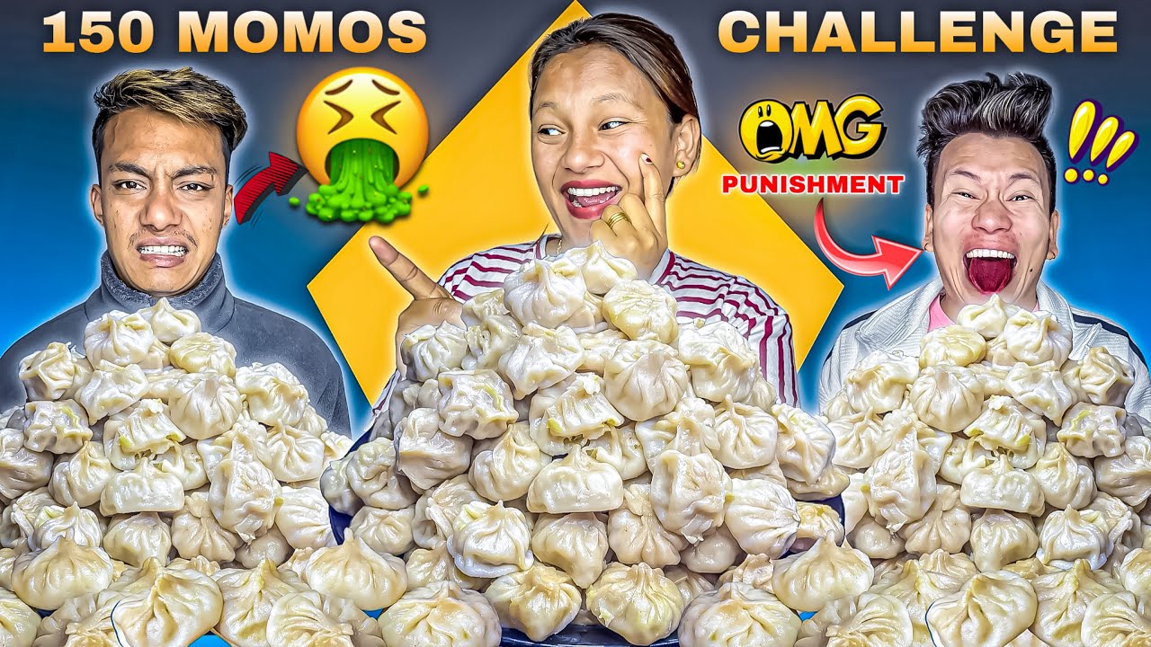150 CHICKEN MOMOS EATING CHALLENGE 😱 | हजुरहरुको Challenge हामीमा भारी पर्यो | Food Eating Challenge