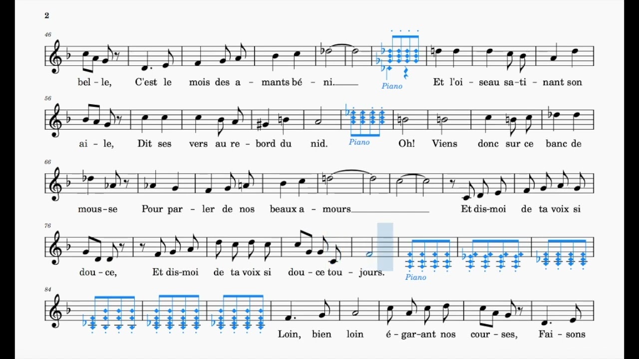 Villanelle (Berlioz) | F Major | Trinity Grade 8 | Group D | 96 bpm | Sing-Along