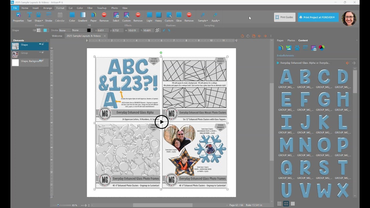 MG Everyday Enhanced Glass Alpha, Shapes, & Mosaics