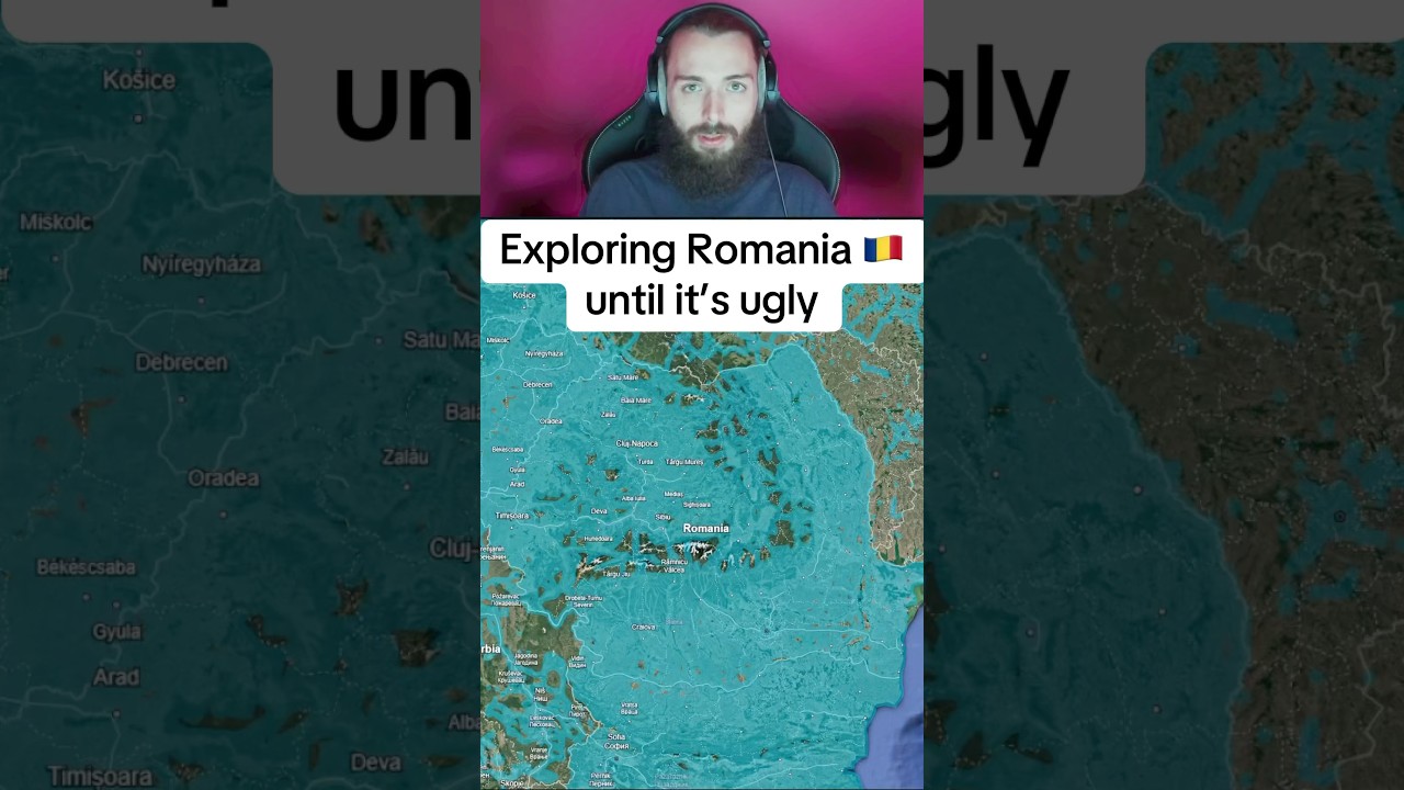 Exploring Romania until it&rsquo;s ugly 🇷🇴 #googleearth #travel #exploring #romania #romania🇷🇴