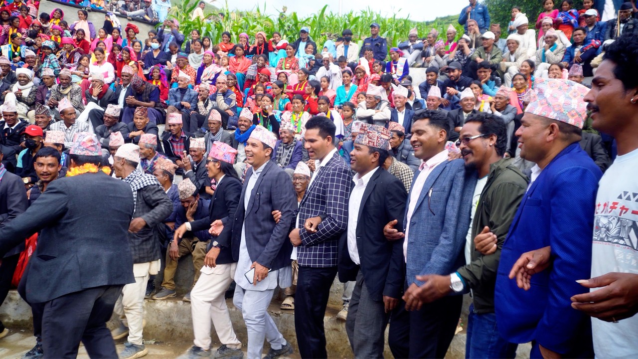 देउडा खेल Deuda song performing by all villagers & dharme brother went to enjoy Deuda song
