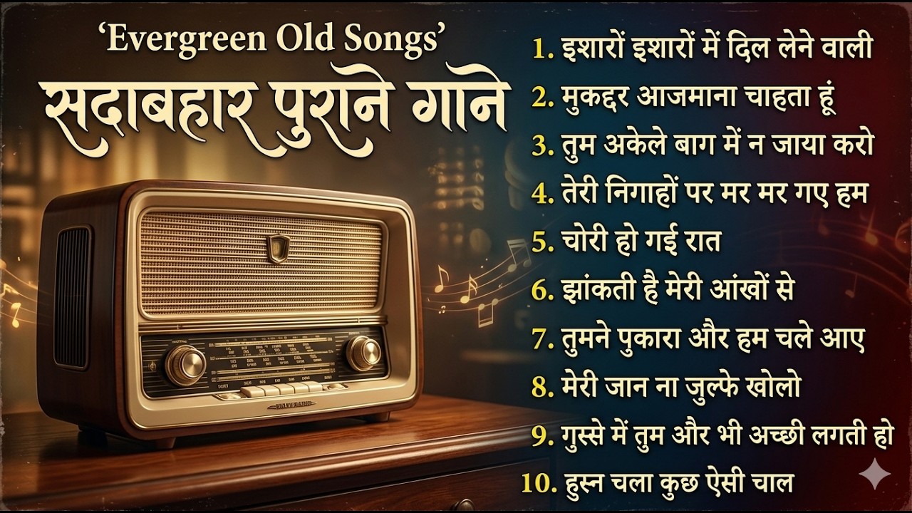 Evergreen Old Songs | सदाबहार पुराने गाने | Old Is Gold Hindi Song | इशारों इशारों में दिल लेने वाली
