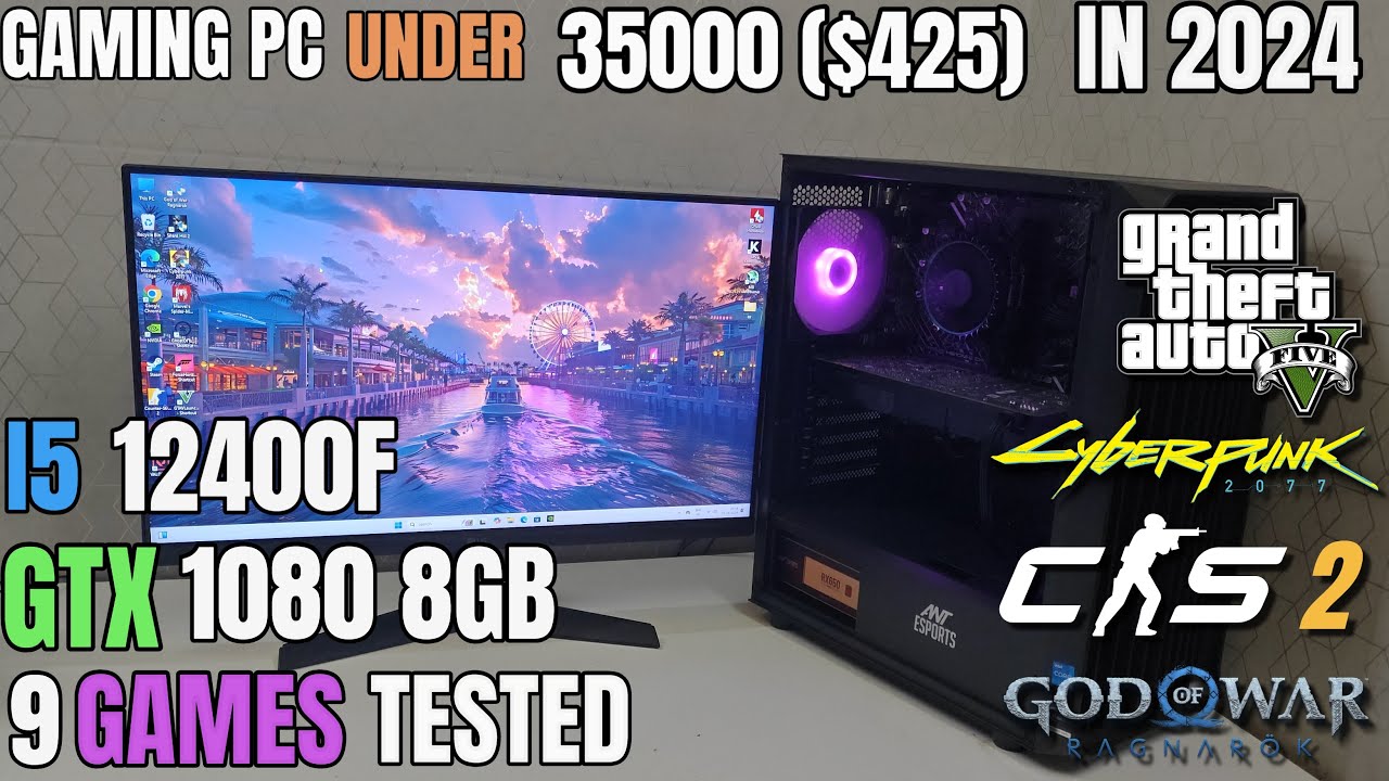 INTEL I5 12400F _ GTX 1080 _ GAMING PC UNDER RS 35000 / $400 DOLLAR IN 2024 - 9 GAMES TESTED