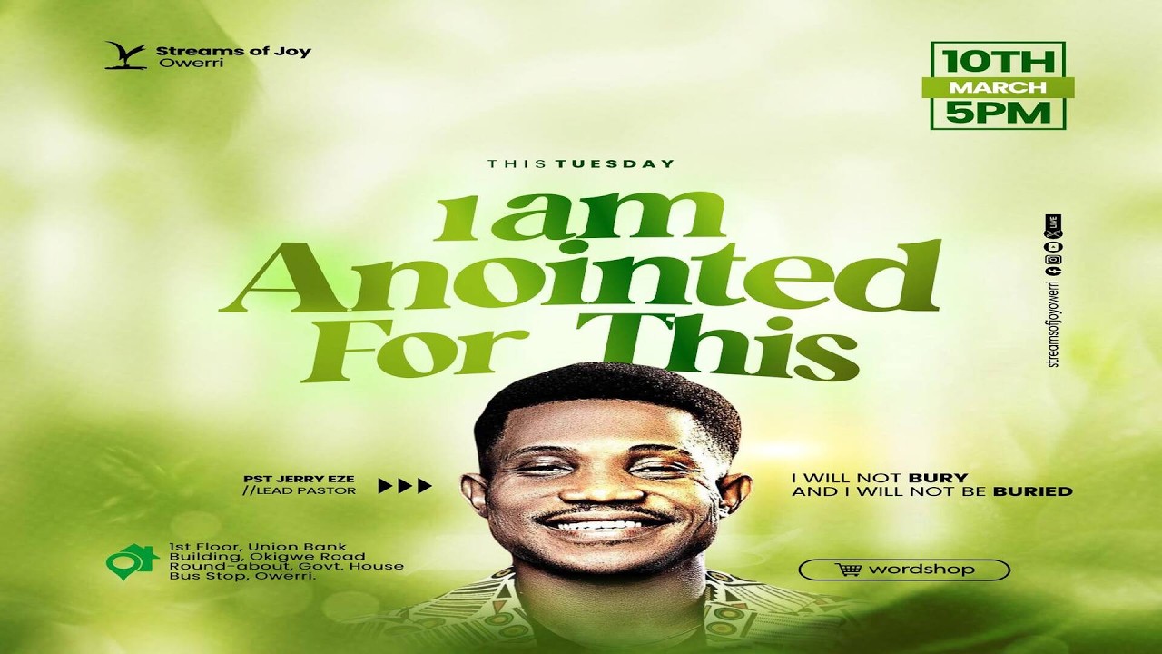 I AM ANOINTED FOR THIS || TUESDAY WORDSHOP || 10TH MARCH 2026