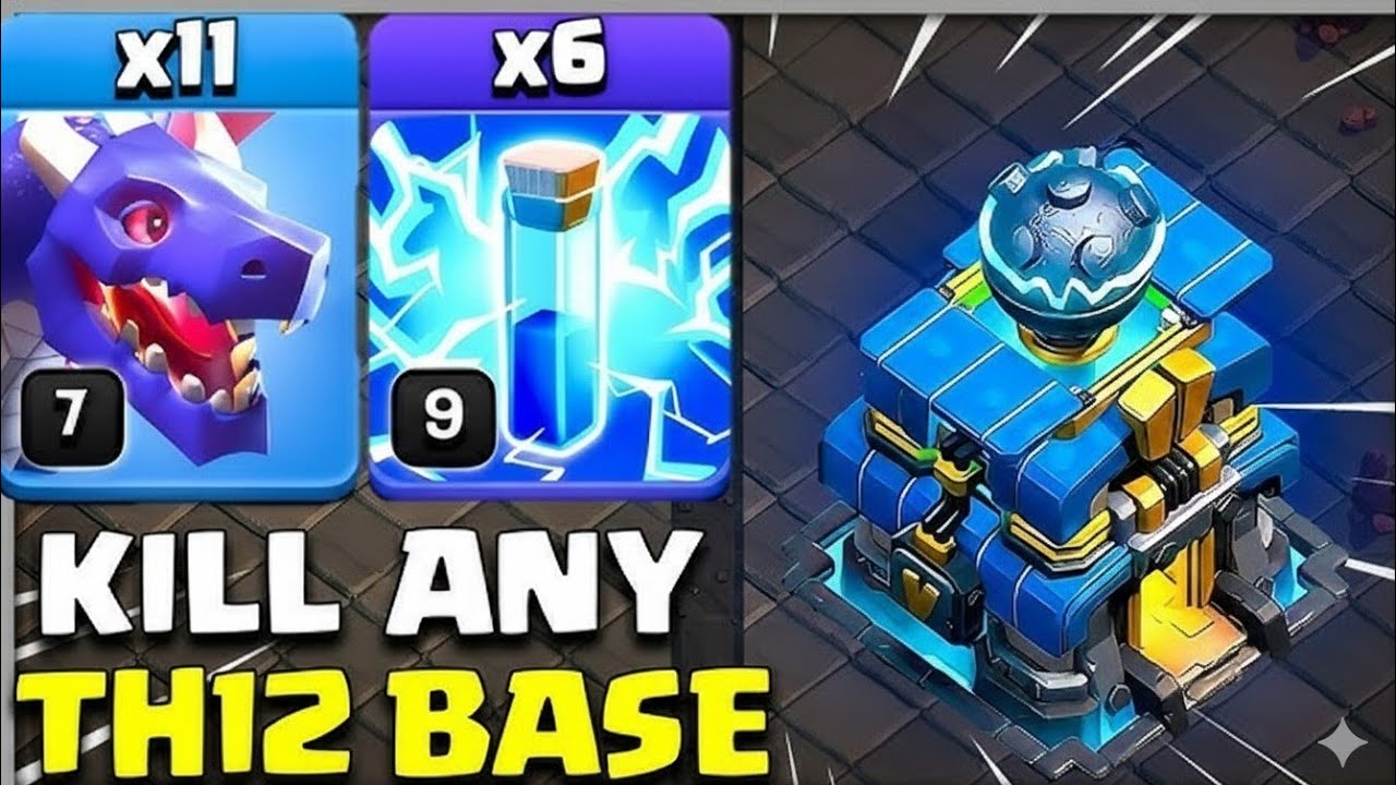 King & Queen Down? 3-Star ANY TH12 with Zap Dragons!