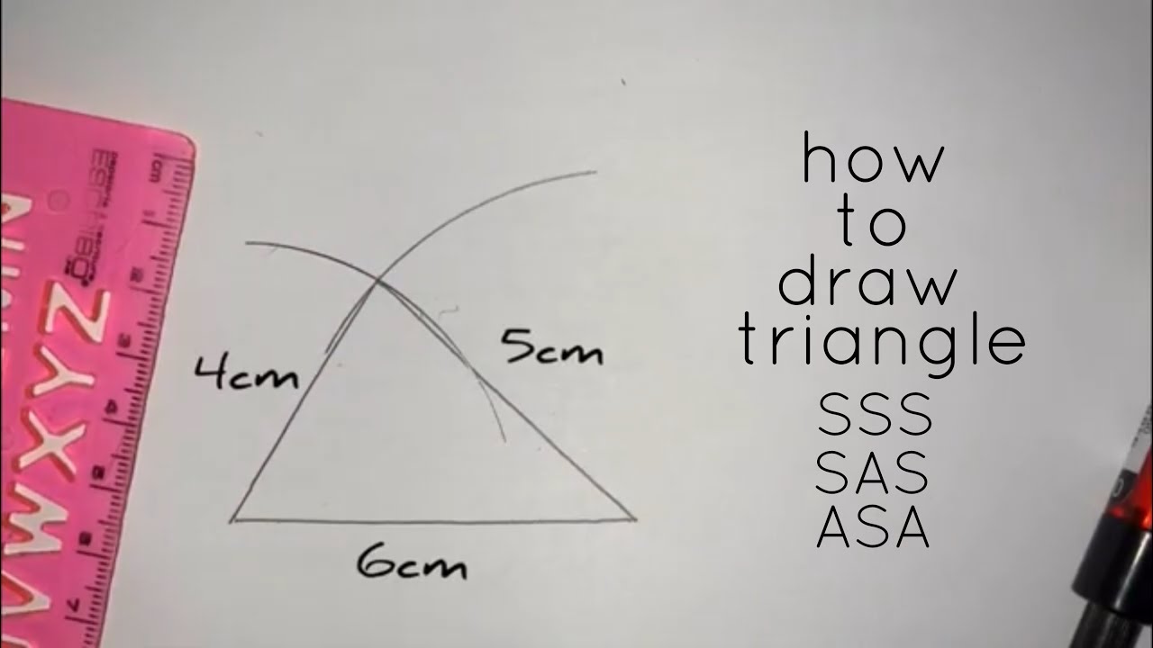 how to draw triangle (SSS, SAS, ASA)