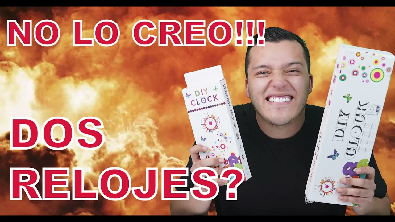 RELOJ PARED 3D - 100cm Y 60cm - unboxing - DOS RELOJES PROMOCION
