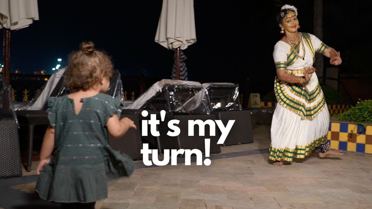 Annika wants the stage for herself - toddler learns traditional Kerala dance