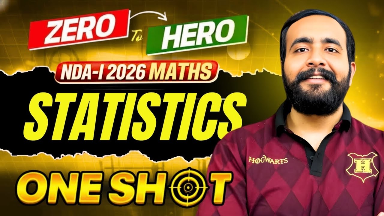 📊 Statistics Complete One Shot for NDA 1 2026 🔥 | Full Chapter in One Video | UMEED Batch 🚀