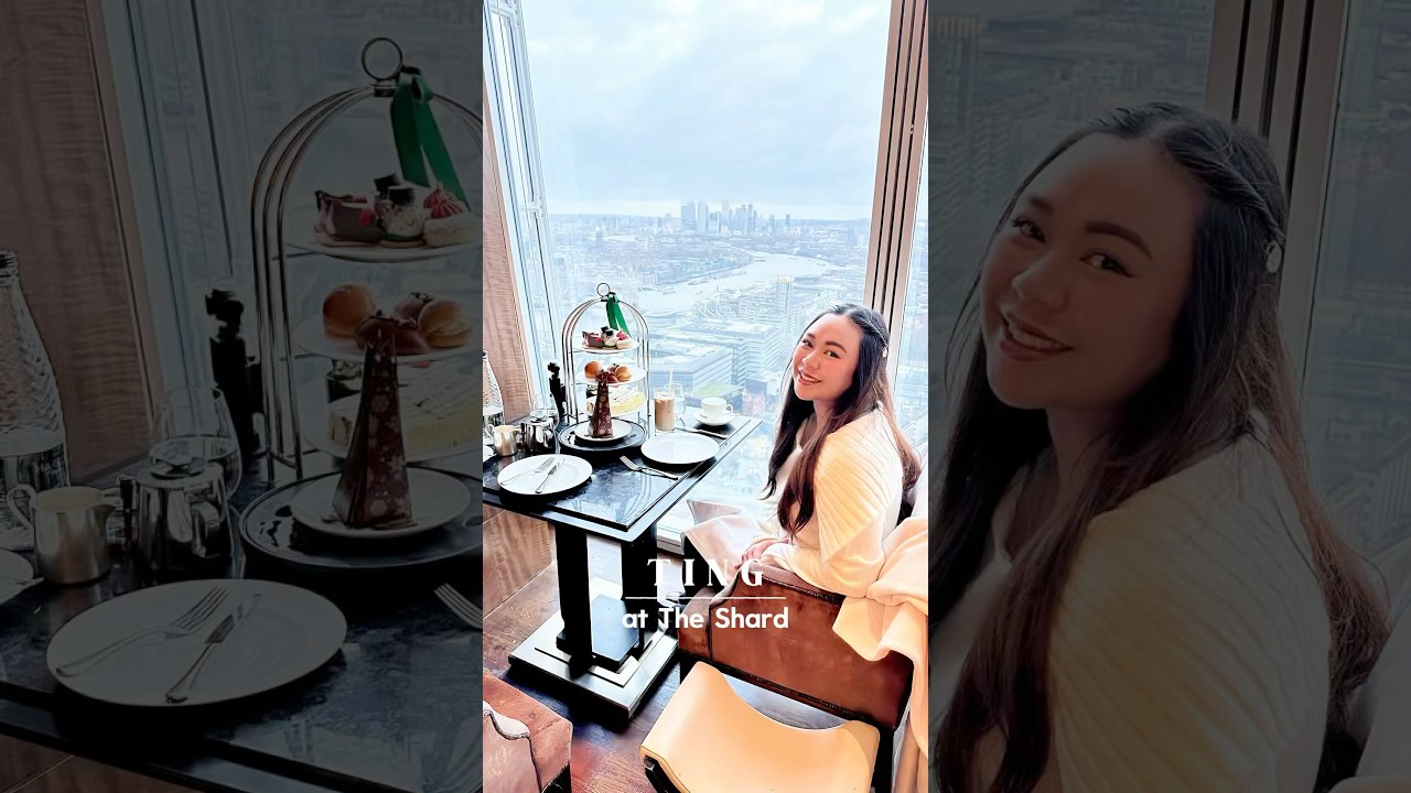 #afternoontea at #theshard #tingrestaurant #tingshangrila #london #uklife #kimmfern #shortsvideo