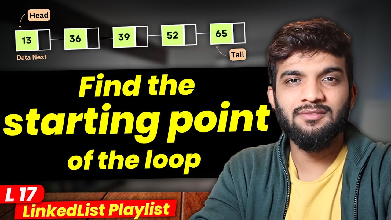 L17. Find the starting point of the Loop/Cycle in LinkedList | Multiple Approaches
