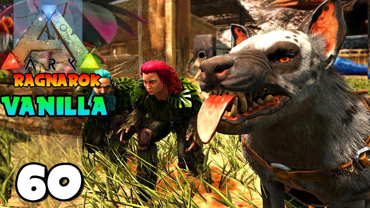 DOMANDO MINHA PRIMEIRA HIENA (Hyaenodon) E USANDO O MOEDOR!!!! ARK: RAGNAROK (VANILLA) 60