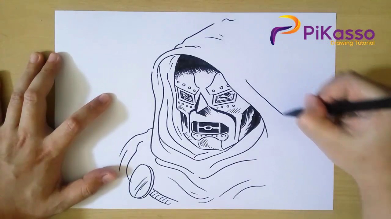 How to Draw a Doctor Doom step by step