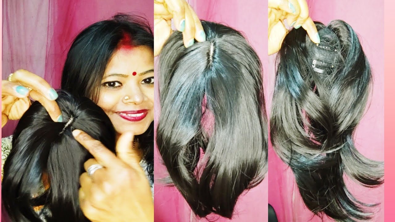 पतले बालों में hair topper hair wig को कहाँ कैसे और कोन से तरीके से लगाए | how to use hair topper
