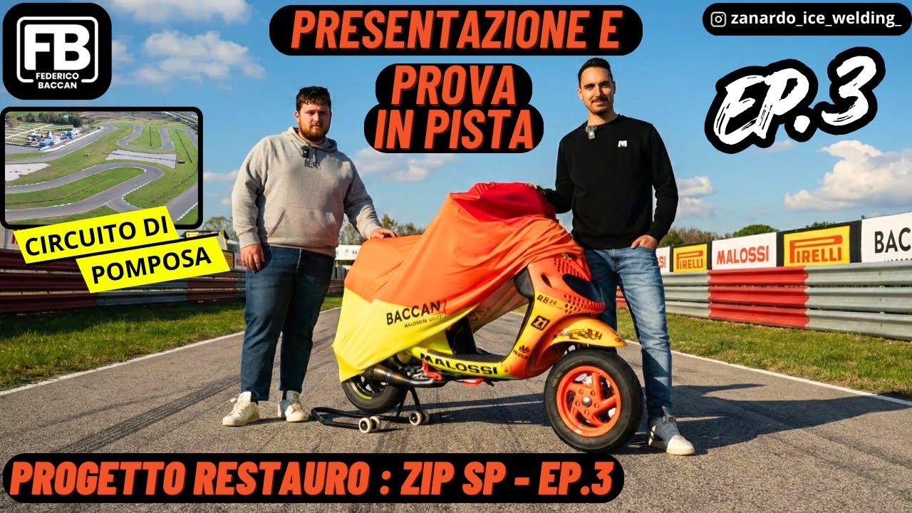 Piaggio Zip SP Malossi MHR – EP.3 | Prog. Restauro: Presentazione e prova in pista | Federico Baccan