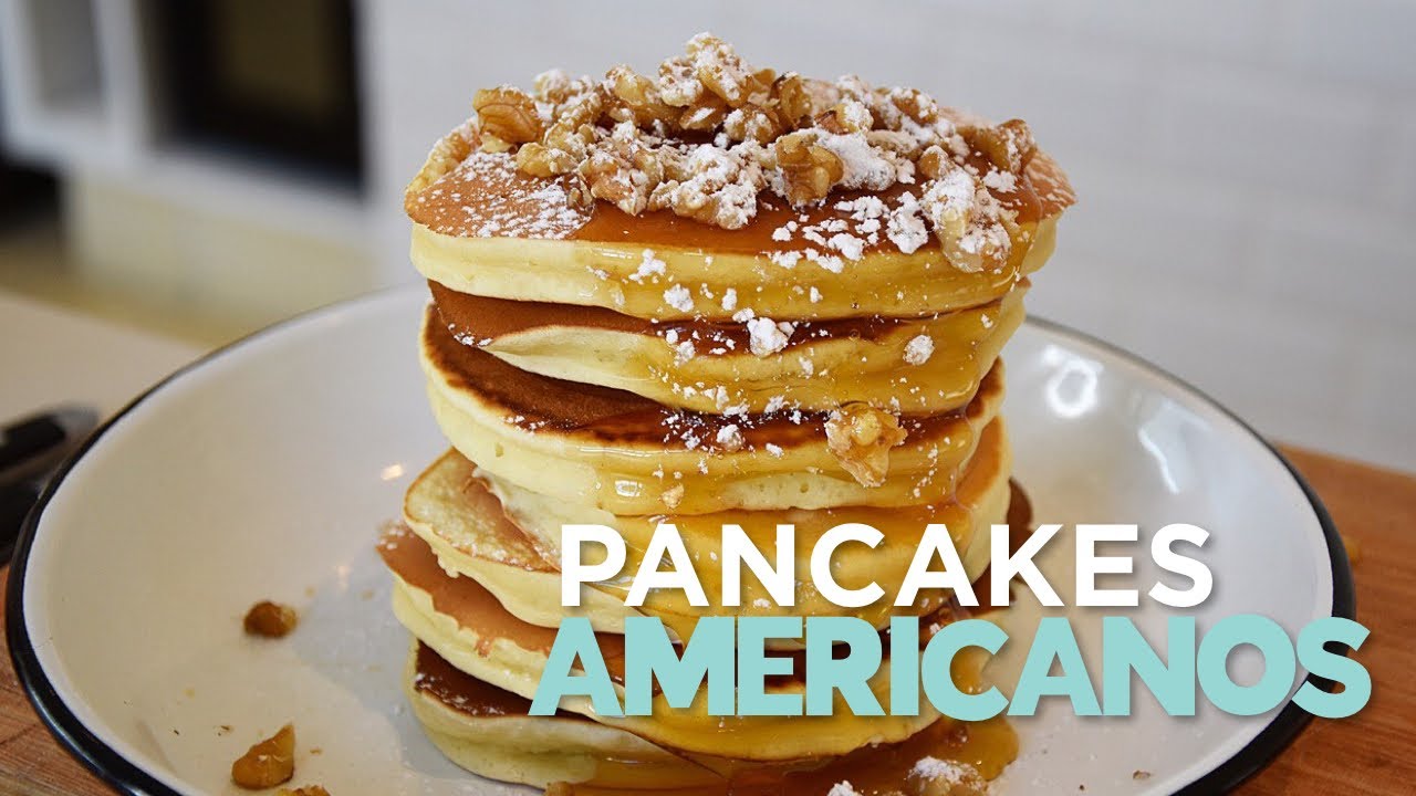 Cómo hacer 🥞 Pancakes caseros esponjosos estilo americanos en 1 paso hermosos para un buen desayuno