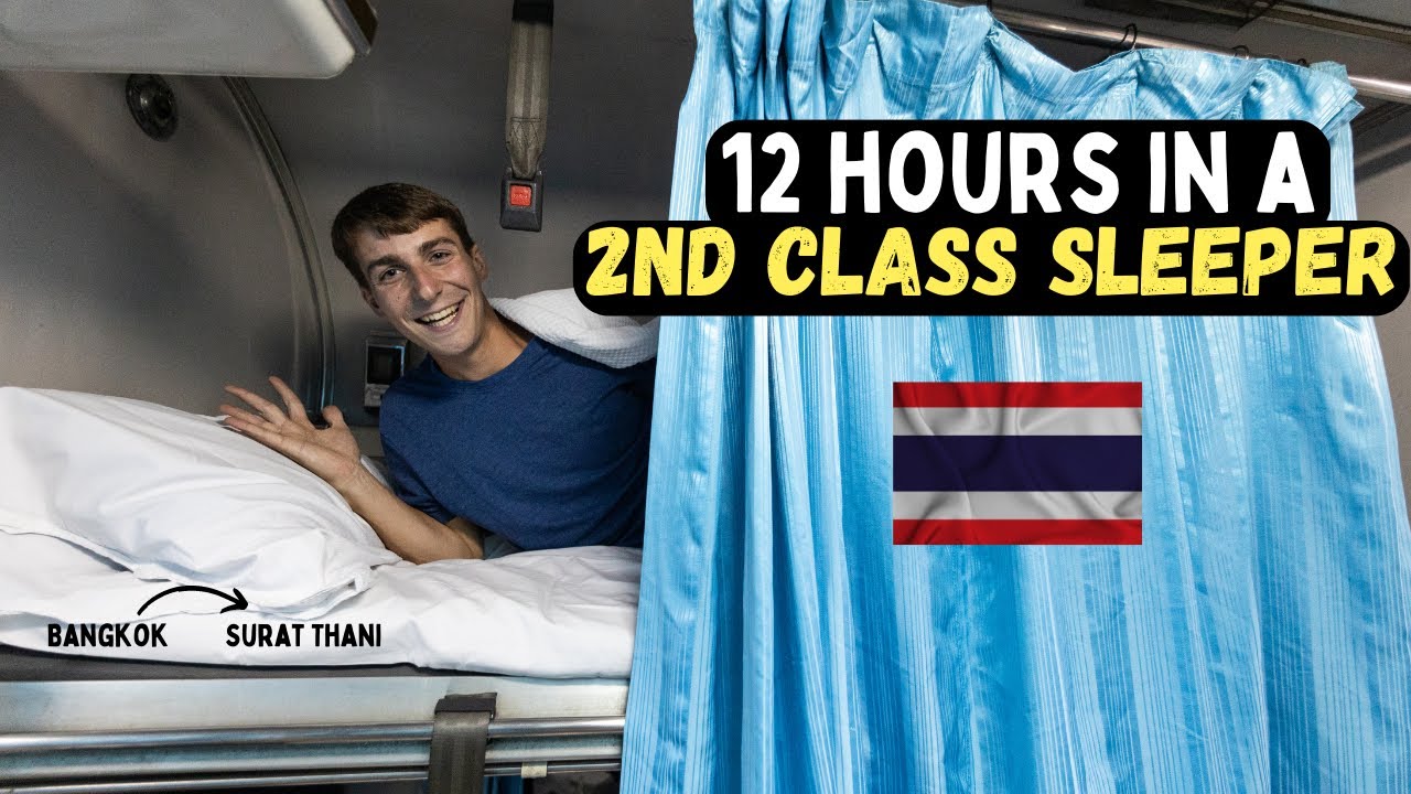 12 hours in a SECOND class SLEEPER TRAIN | Bangkok to Surat Thani 🇹🇭