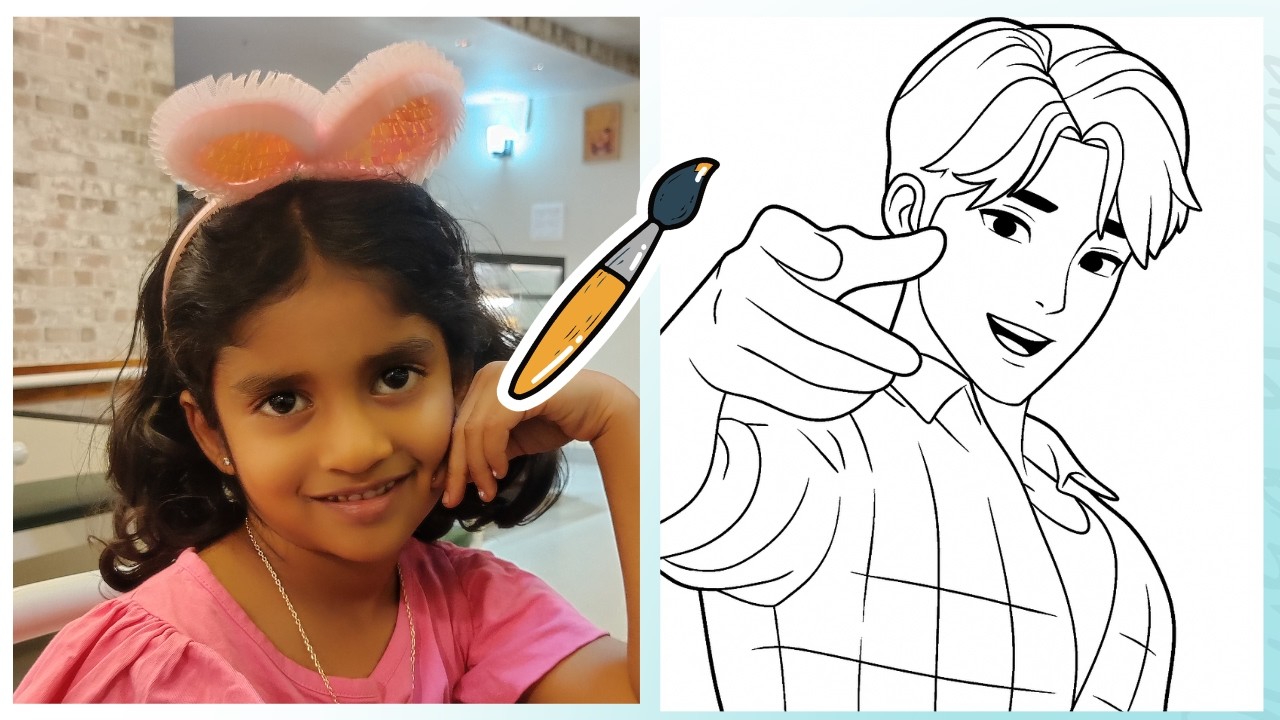 Amaira is Coloring Winner Jinu From Kpop Demon Hunter |K-Pop Idol Coloring Page for Toddlers & Fans