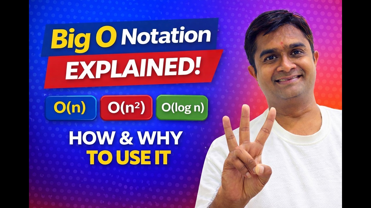 Big O Notation Made Easy 🔥 O(n), O(log n), O(n²) Explained with Examples