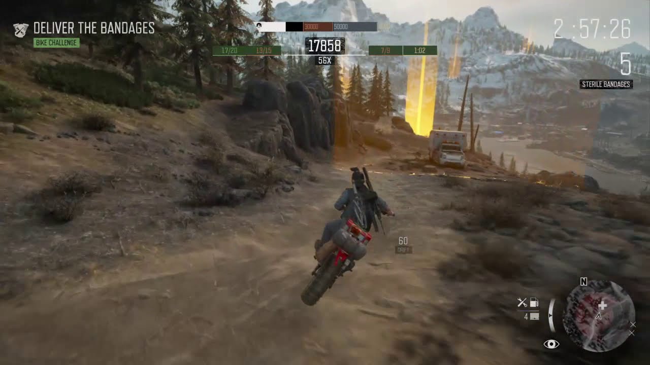 DAYS GONE | DRIFTER'S RUN 104K | ALL GOLD SINGLE RUN | Top 10 GLOBAL RANK