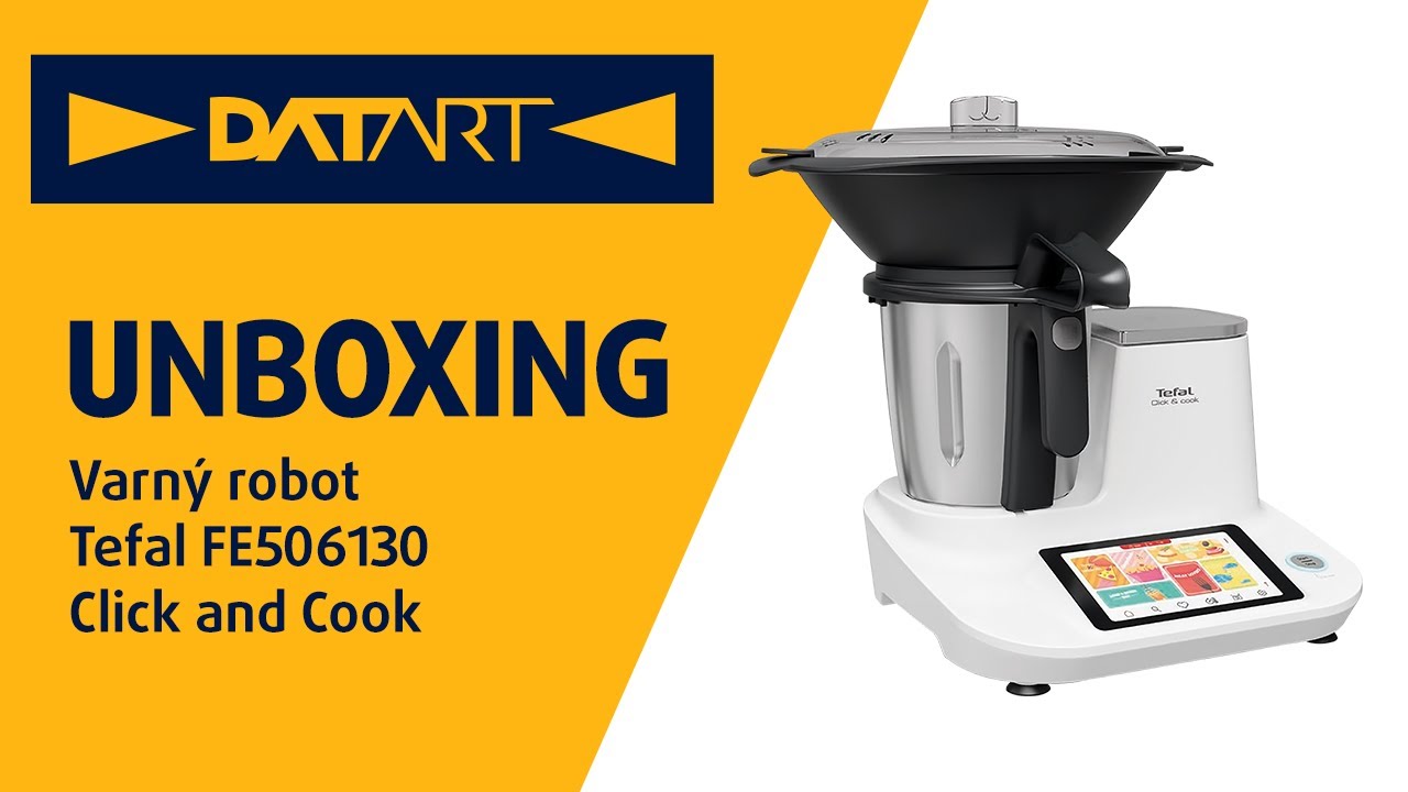 Varn&yacute; robot Tefal FE506130 Click and Cook b&iacute;l&yacute;/nerez | unboxing