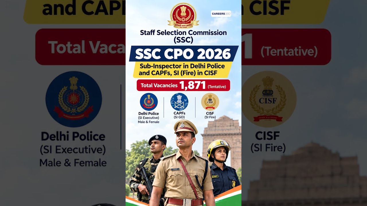 SSC CPO 2026 Notification OUT 😱 | Vacancy, Eligibility, Application Dates & Salary | Careers360