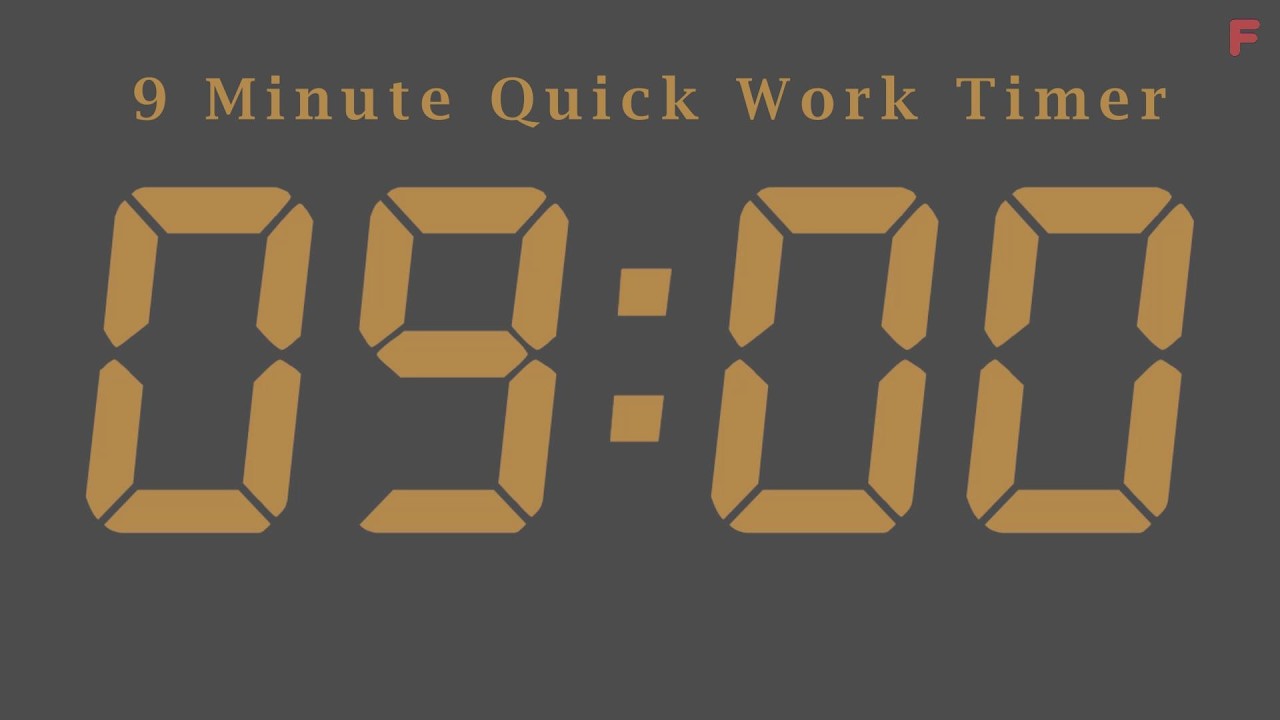 9 Minute Quick Work Timer