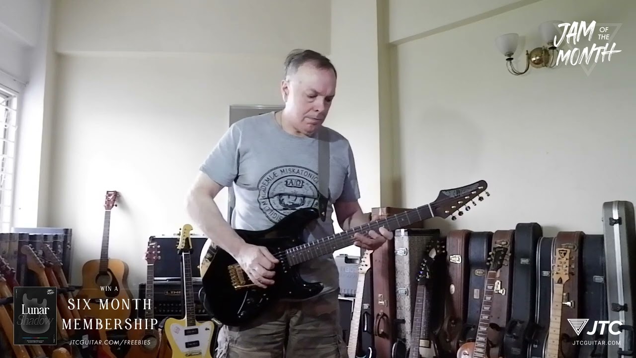 John Lau Guitars Black N Gold Lunar Shadow