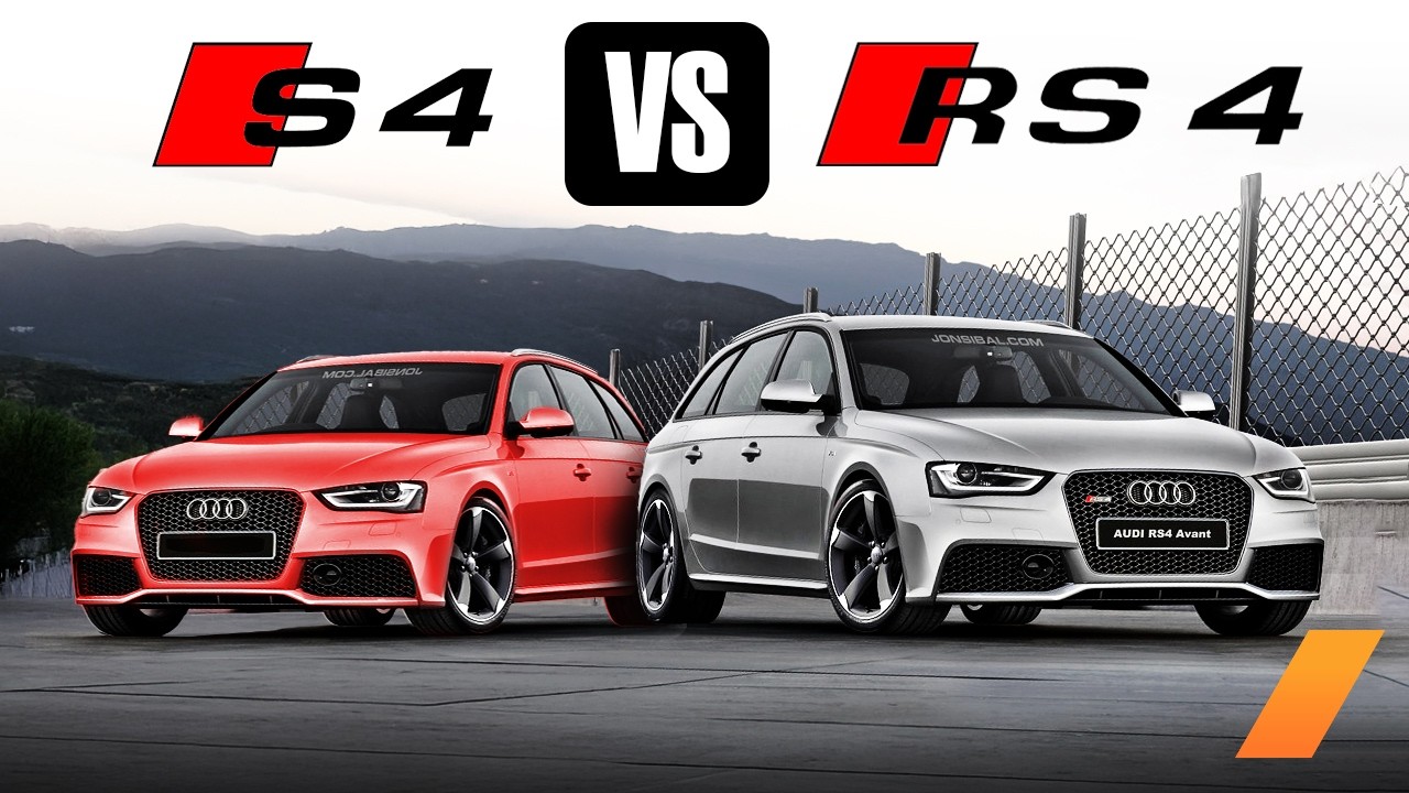 Can a supercharged V6 beat a sweet V8? (Audi S4 vs Audi RS4 DRAG RACE)