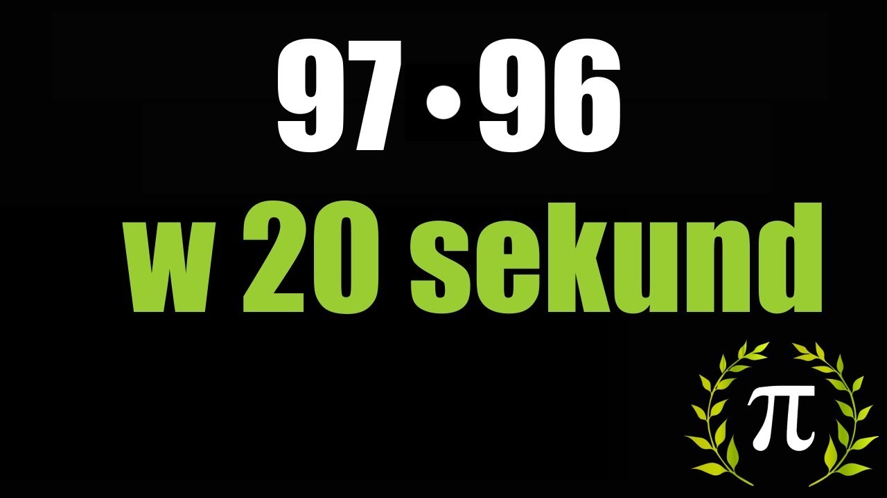 TRICK 1: Błyskawiczne MNOŻENIE w pamięci liczb dwucyfrowych (97 i 96)