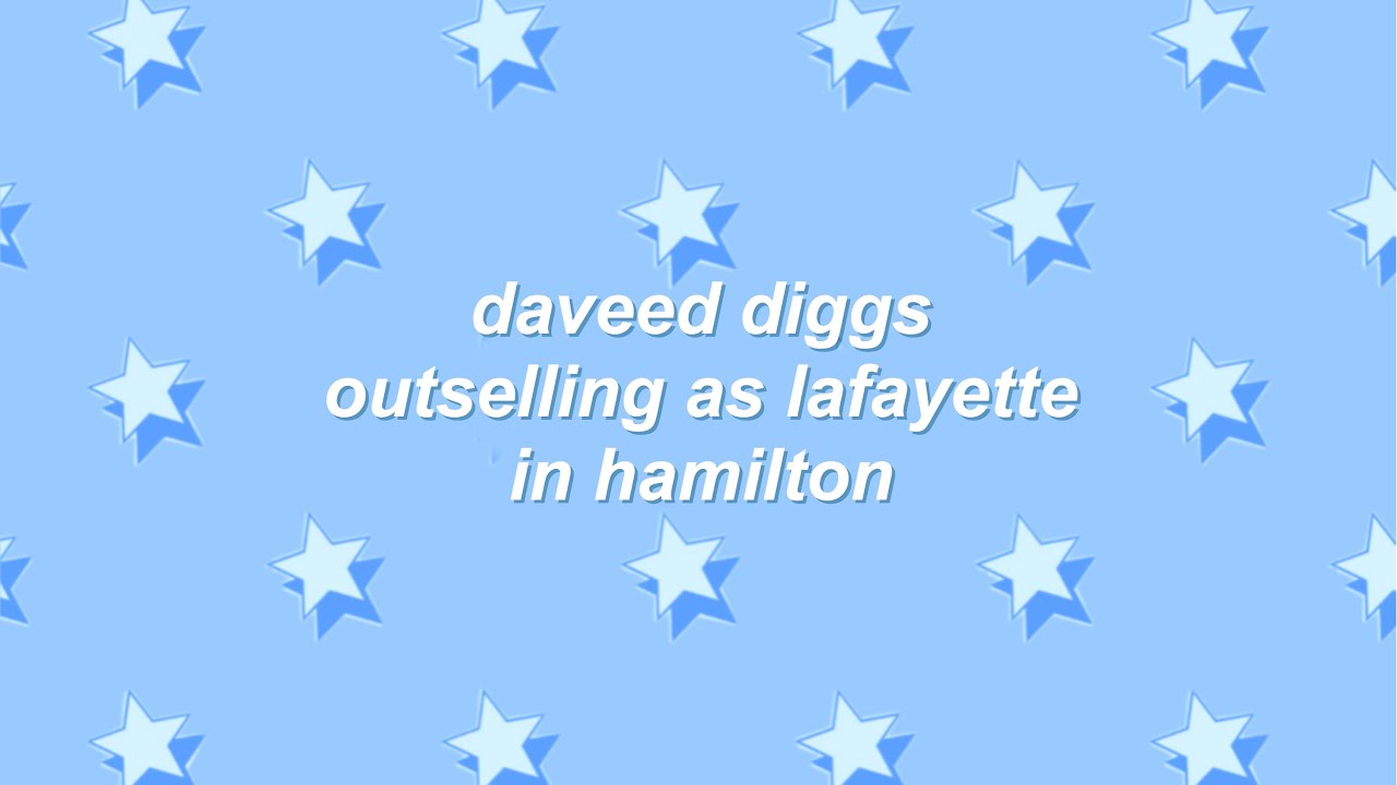 daveed diggs outselling as lafayette for almost three minutes