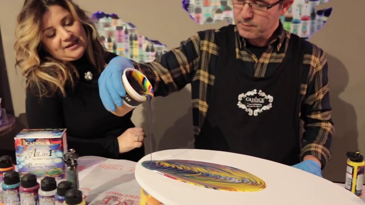 #Video_101 - Lesson 4 - Swirl technique for Acrylic Pouring by Suat Uygun