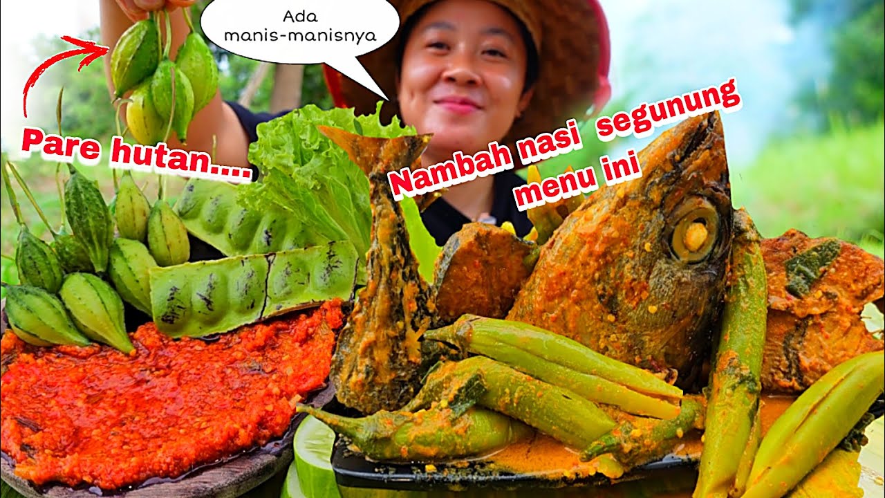 NAMBAH SEGUNUG ‼️ GULAI TERONG TELUNJUK IKAN TUNA + SAMBAL LALAPAN PARE HUTAN