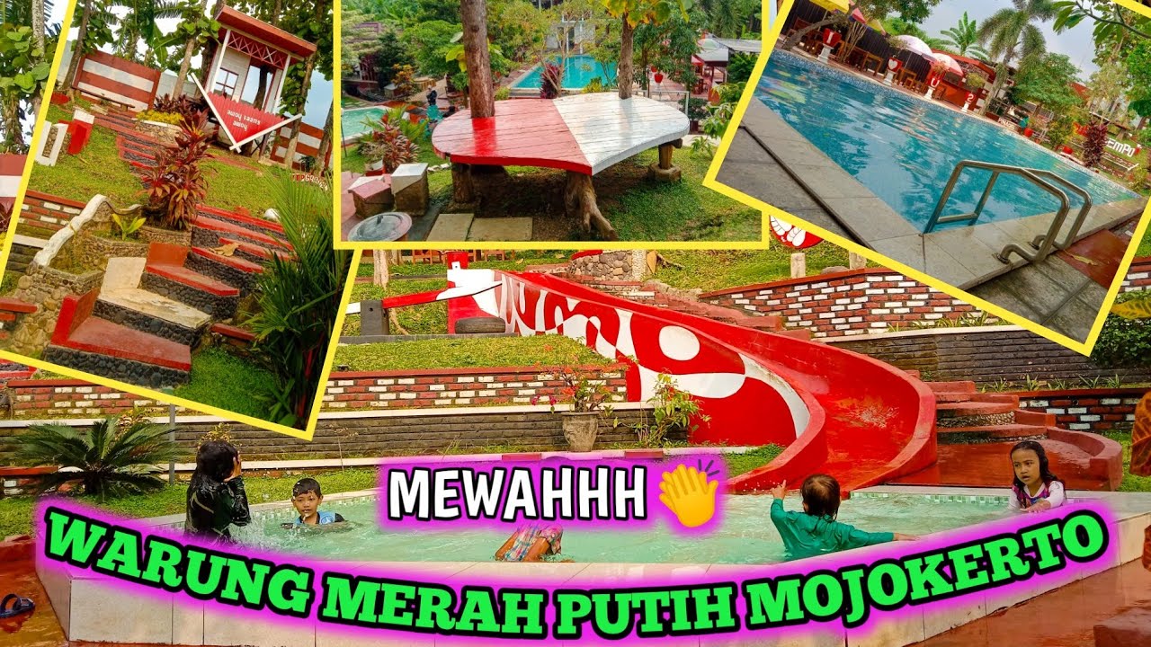 WARUNG MERAH PUTIH MOJOKERTO //MENU,SPOT FOTO,KOLAM RENANG