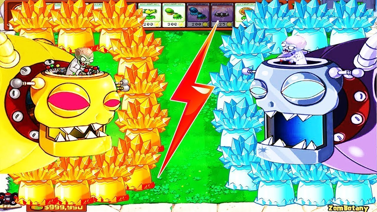 Plants vs Zombies - Plant FIRE vs Plant ICE vs Dr. Zomboss