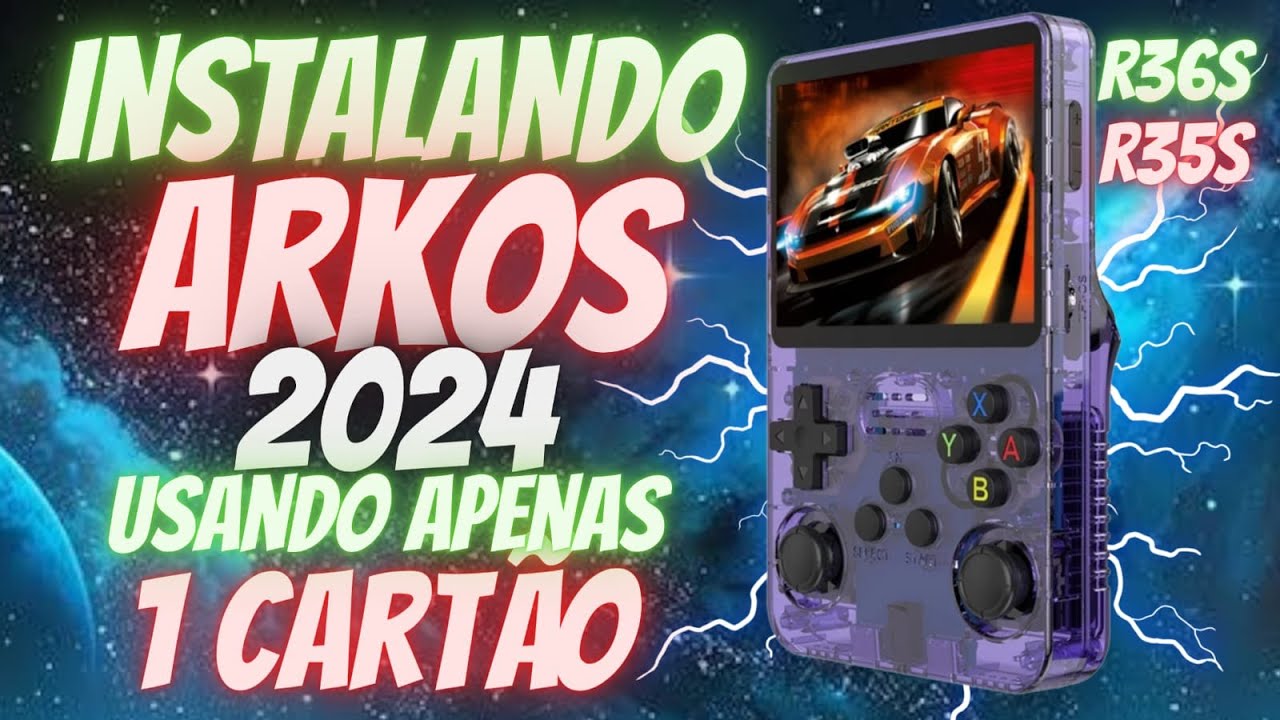 Como Instalar Arkos 2024 R36S R35S Usando Apenas 1 Cartão Para Sistema e Jogos Tutorial Completo